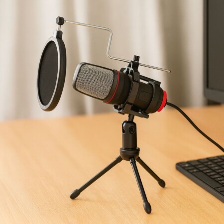 MICROFONO DE ESTUDIO GAMER MARVO MIC-02 NEGRO