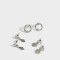 Aros Sets Con strass Set De Aros Con Strass - Plateado