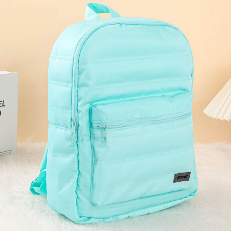 Mochila Urbana Expert + Cartuchera Set Puffer Celeste