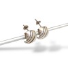Caravanas Medio aro Labrado-Plata y oro-Sin piedra-CA5080 sinpiedra