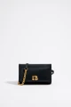 Bolso bandolera solapa mini Negro