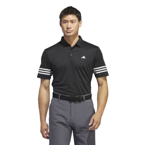 Remera Adidas Polo 3-Rayas Negro