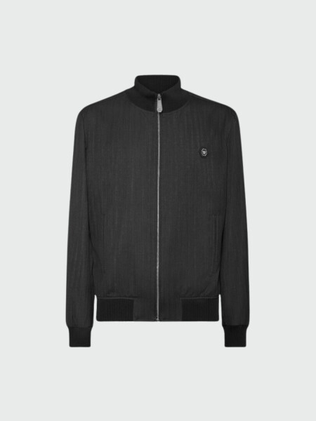 PHILIPP PLEIN - chaqueta bomber negra de lana Negro