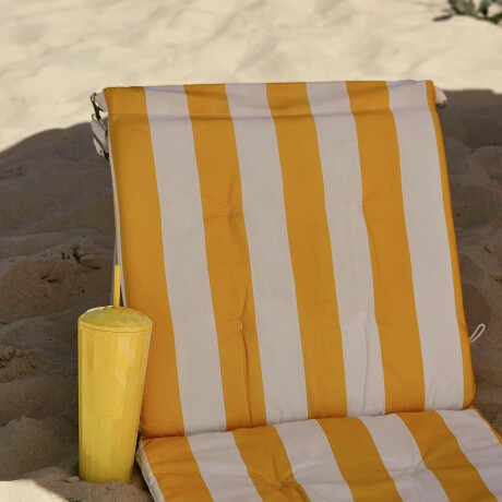 Reposera plegable y acolchada con correa Club Petates Amarillo