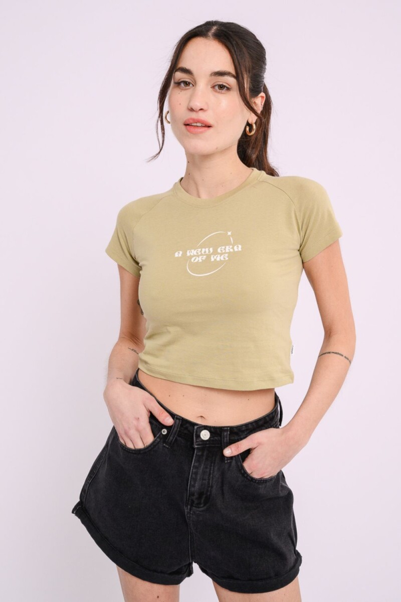 Remera estampada Verde militar