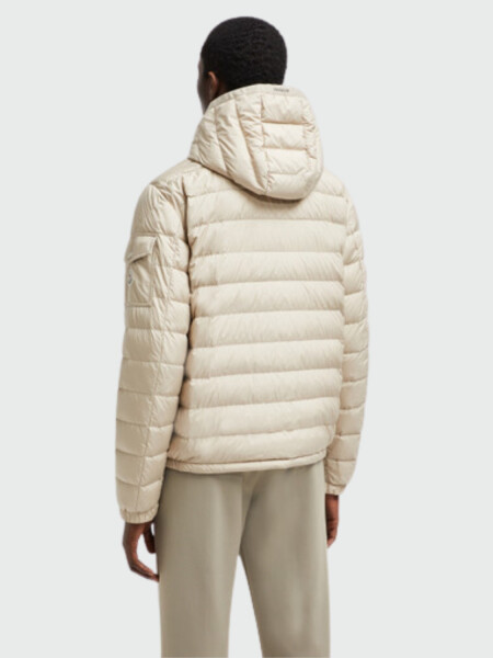 Moncler - Chaqueta rellena de plumas con capucha, Galion Crema
