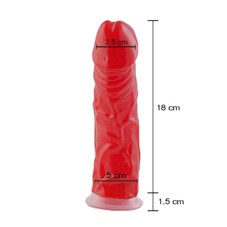 Consolador Champ Con Ventosa Rojo