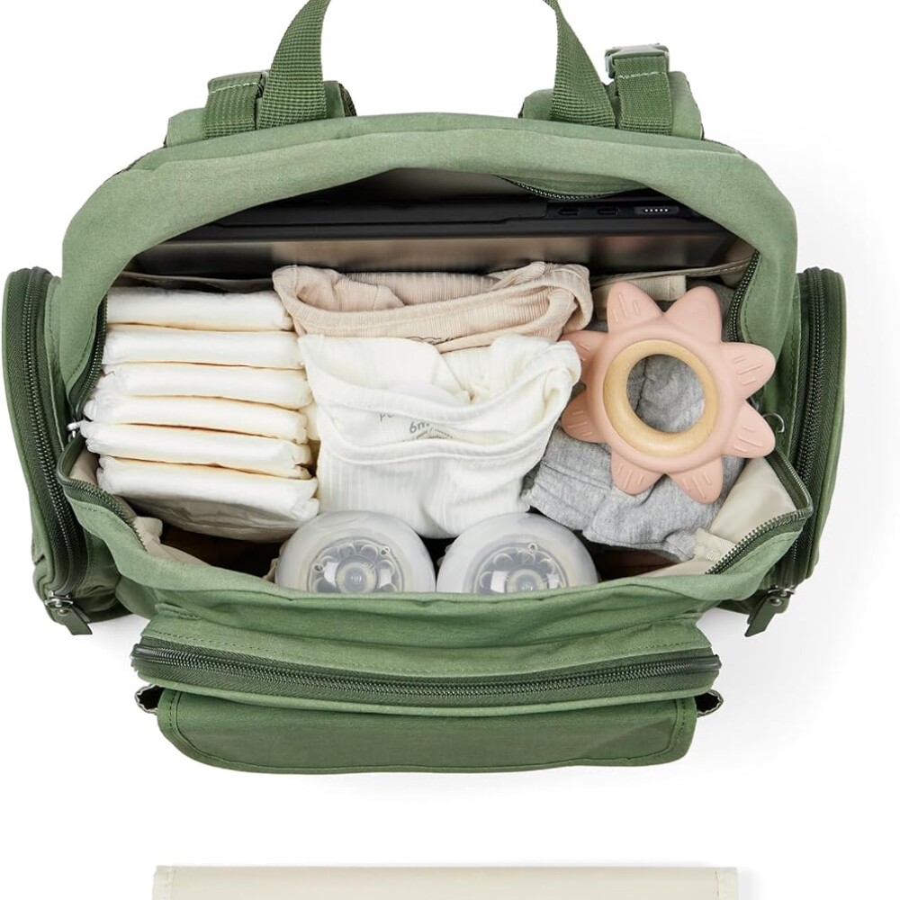 Mochila maternal LUNA skip hop verde