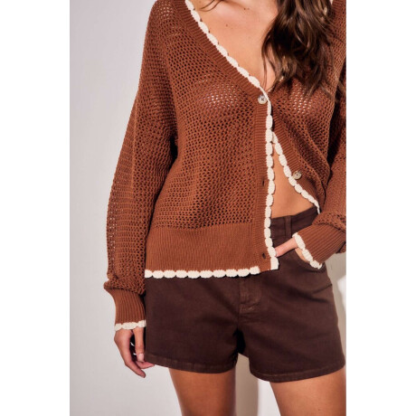 Cardigan Texturado Chocolate