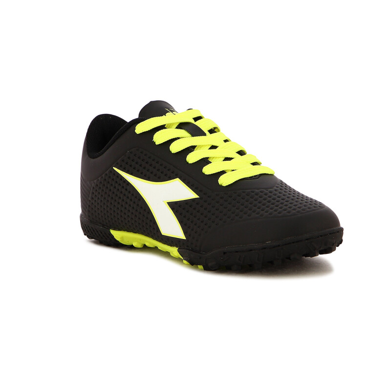 Diadora Futbol 5 Tf Halley Teen - Negro/amarillo Negro-amarillo