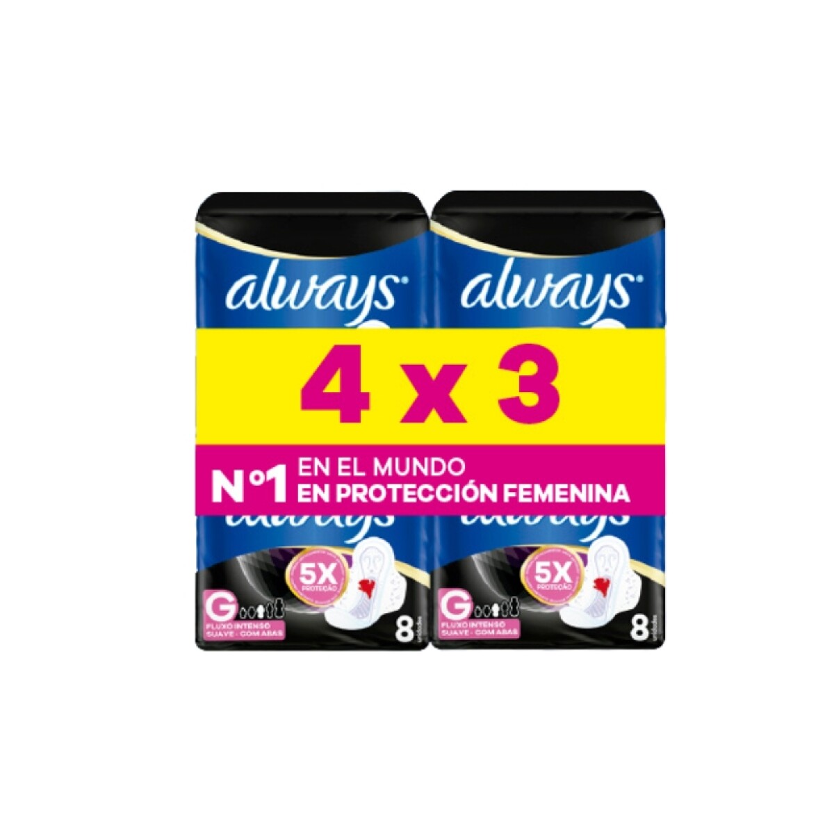Toallas Femeninas Always Noche Suave 4x3 