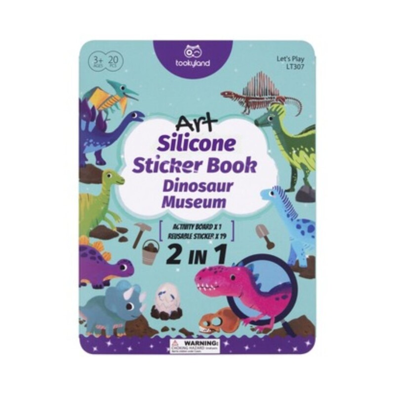 Libro de sticker reutilizables de silicona - museo de dinos Libro De Sticker Reutilizables De Silicona - Museo De Dinos