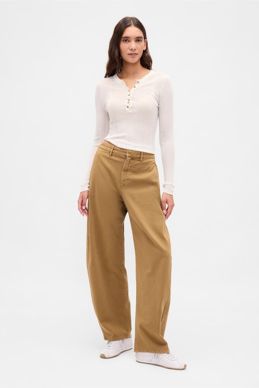 Pantalón Khaki Barrel Hombre Palomino Brown Global