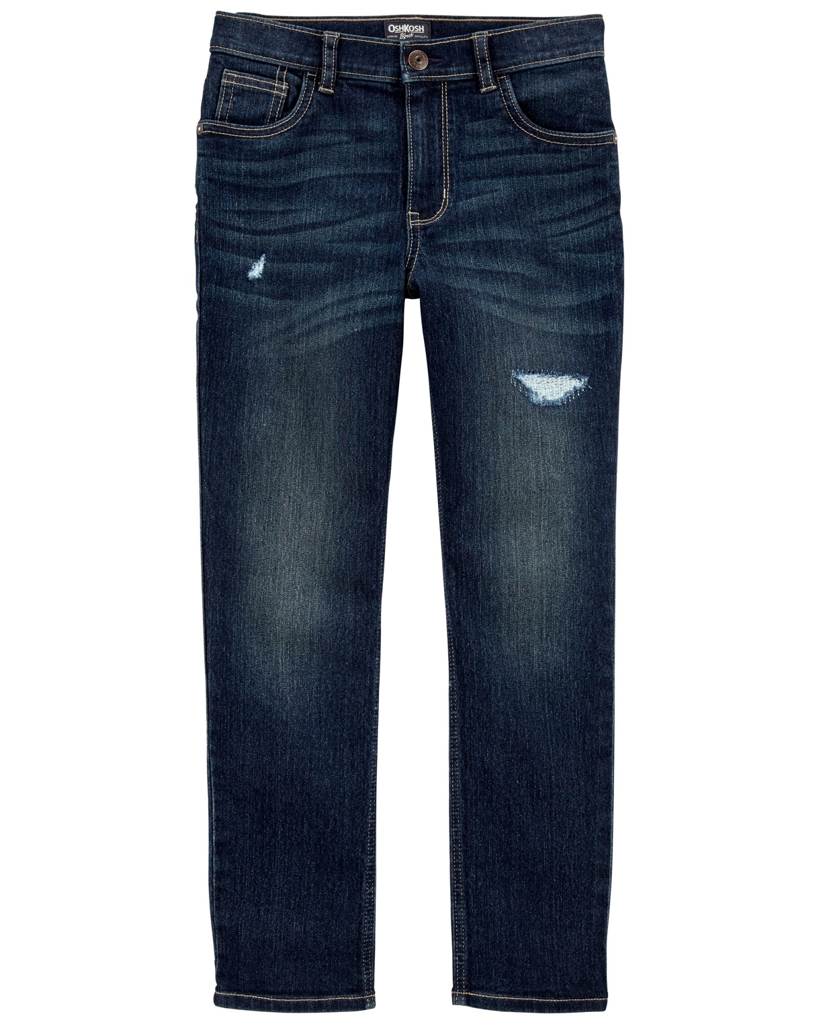 Pantalón de jean con detalles rasgados Sin color