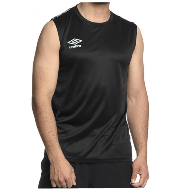 Remera de Hombre Umbro Musculosa Taped Adulto Negro - Celeste