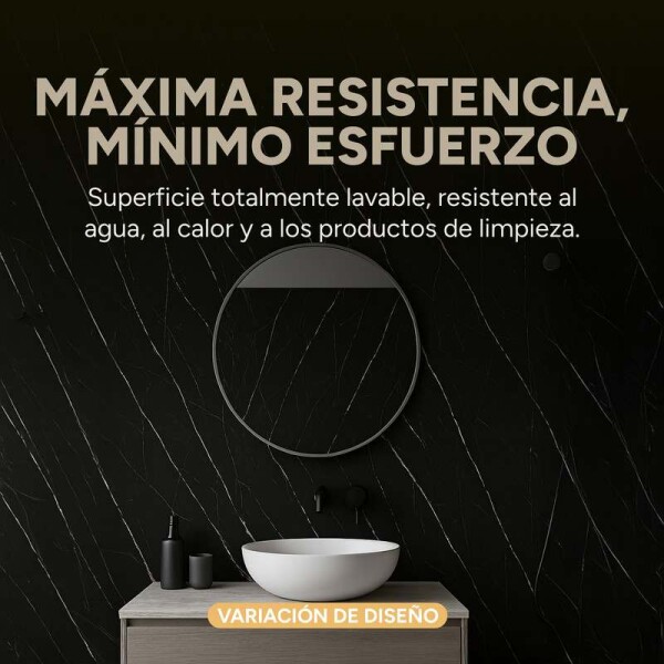 Placa PVC Símil Mármol 2,44 x 1,22 m Diseño Mármol Blanco Gris
