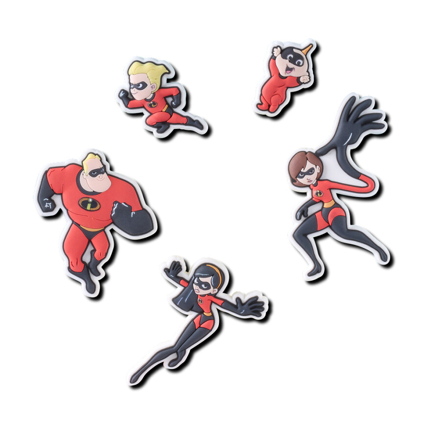 Jibbitz Pixar Incredibles 5 Pack Multicolor