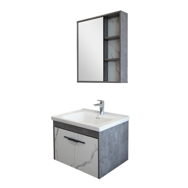 CONJUNTO DE BAÑO HABITARE MODELO 032-60 / MUEBLE + BACHA + ESPEJO Conjunto De Baño Habitare Modelo 032-60 / Mueble + Bacha + Espejo