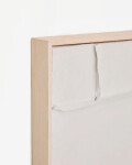Cuadro Klis de lino con formas geométricas blanco 60 x 90 cm