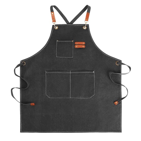 Delantal Gastronómico Unisex Jean Cocina Barbería Asado Chef IMBACK Color Negro Delantal Gastronómico Unisex Jean Cocina Barbería Asado Chef IMBACK Color Negro