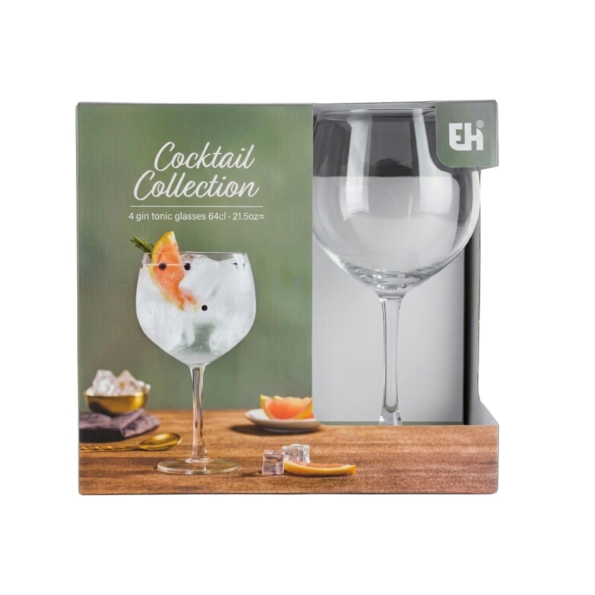 SET COPA VIDRIO GIN TONIC 4PZAS 650ML 