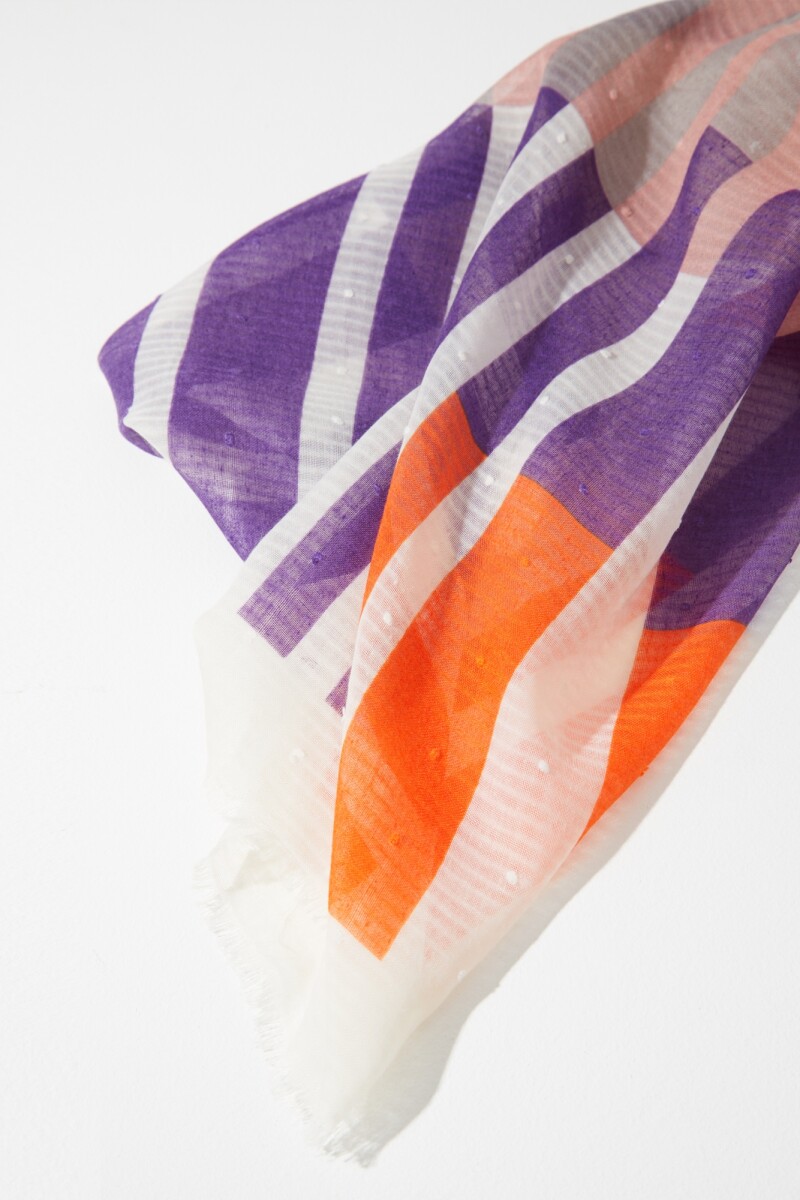 Pashmina estampada rosa