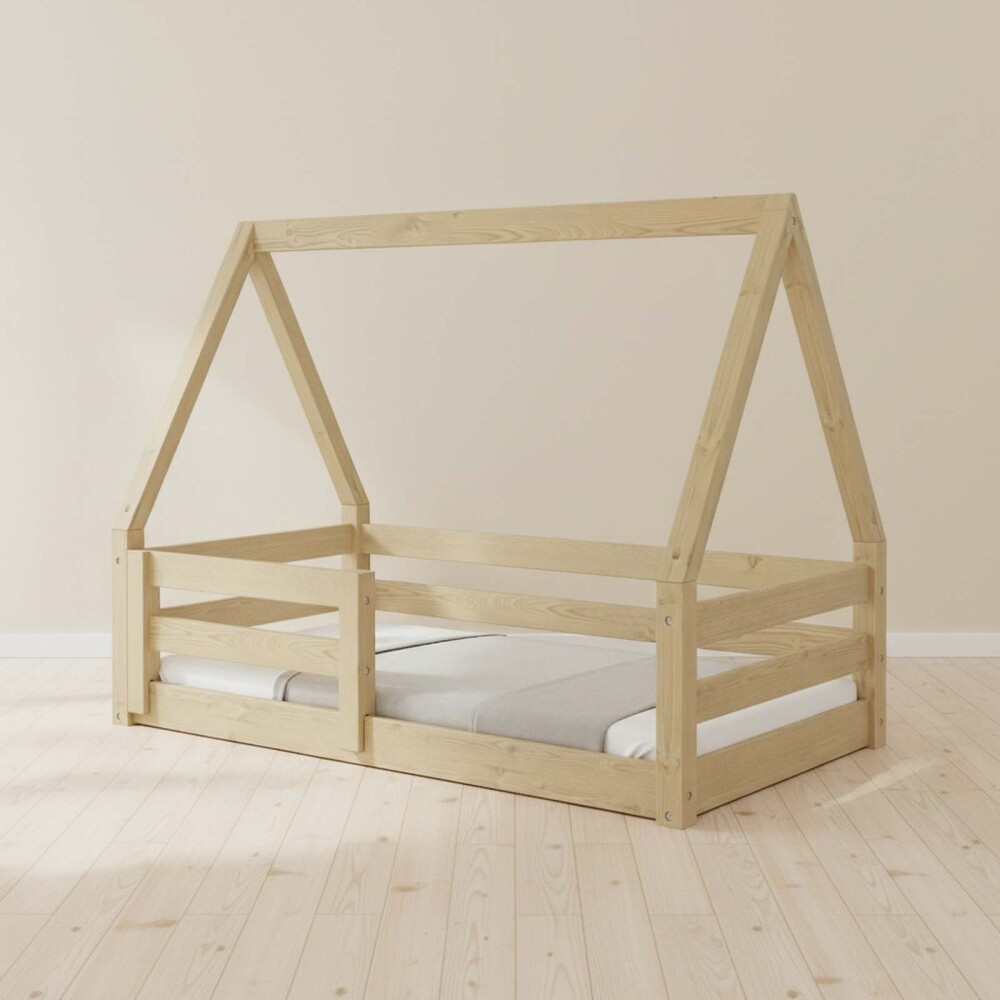 CUNA CASITA MADERA NATURAL-BEIGE FARM