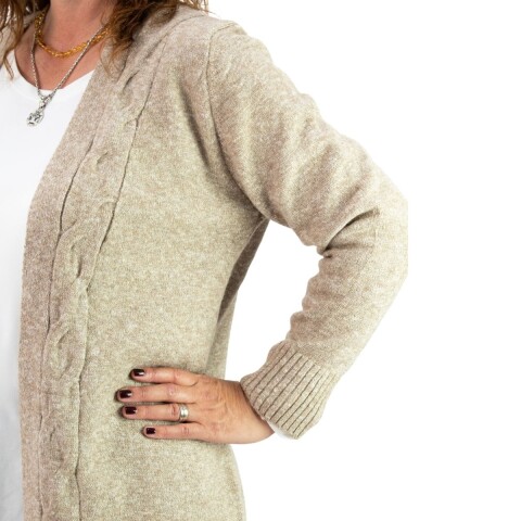 SACO MATIZADO UN. BEIGE