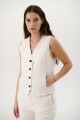 CHALECO LINO ART BLANCO