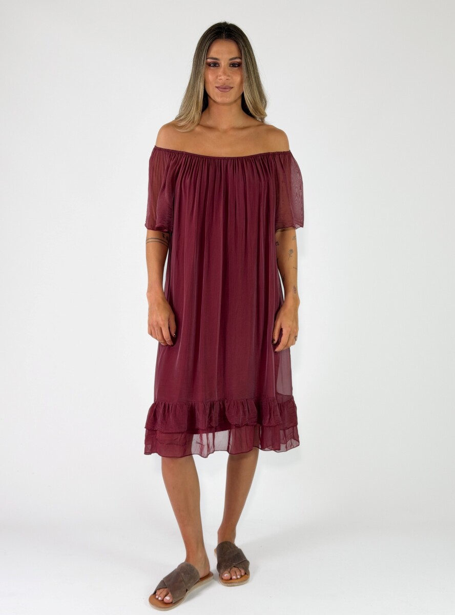 VESTIDO BOHOL - BORDO 