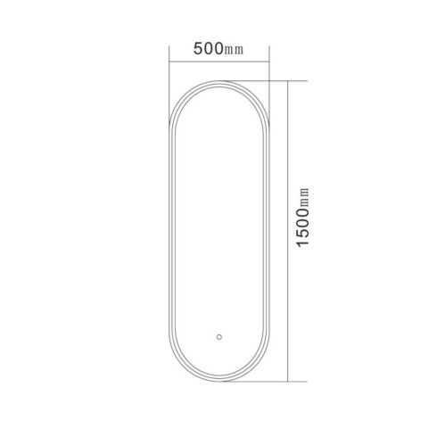 Espejo Frameless 50X150 Anticorrosion Con Sensor One Touch Y Luz Led 000