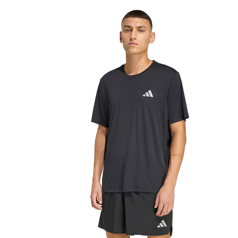 Remera de Hombre Adidas Run Ess Tee M Negro