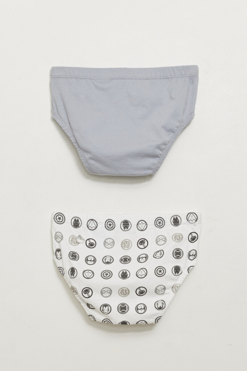Pack X2 Slip Escudos Avenger Blanco