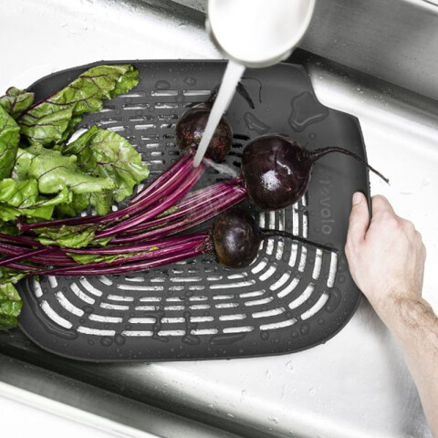 Colador plano para verduras, gris oscuro TV1035