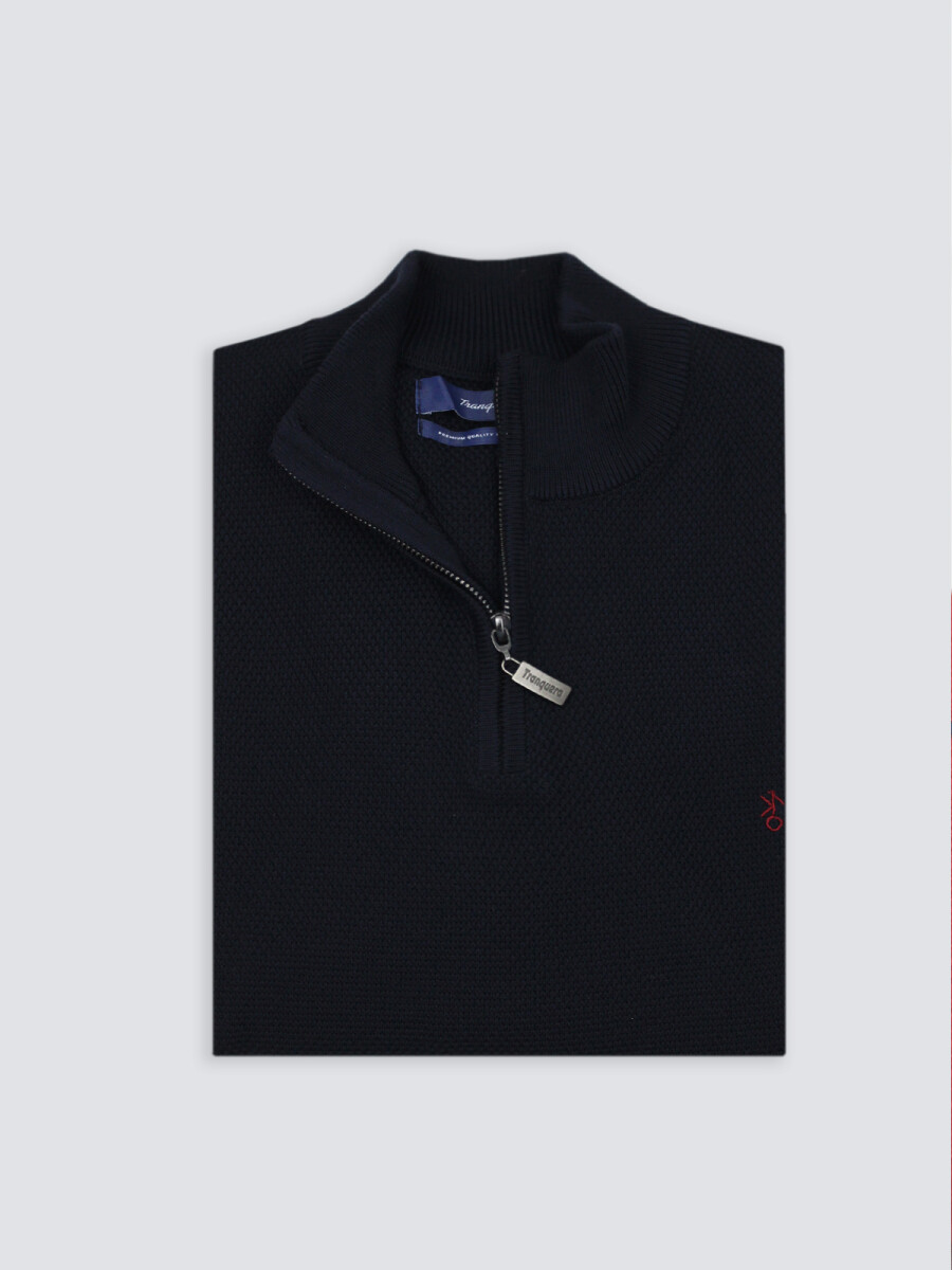 Remera Medio Cierre Apolo - Azul 