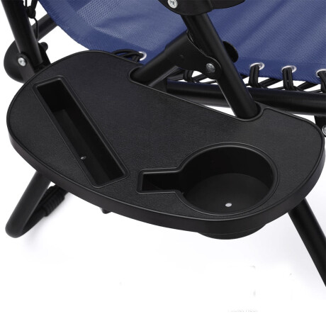 Juego De Jardin Silla Reposera Plegable X2 + Mesa Patio Azul
