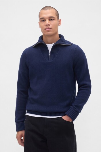 Buzo Cashsoft Medio Cierre Hombre New Classic Navy 2