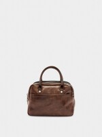Bolso Bowling Efecto Craquelado marron