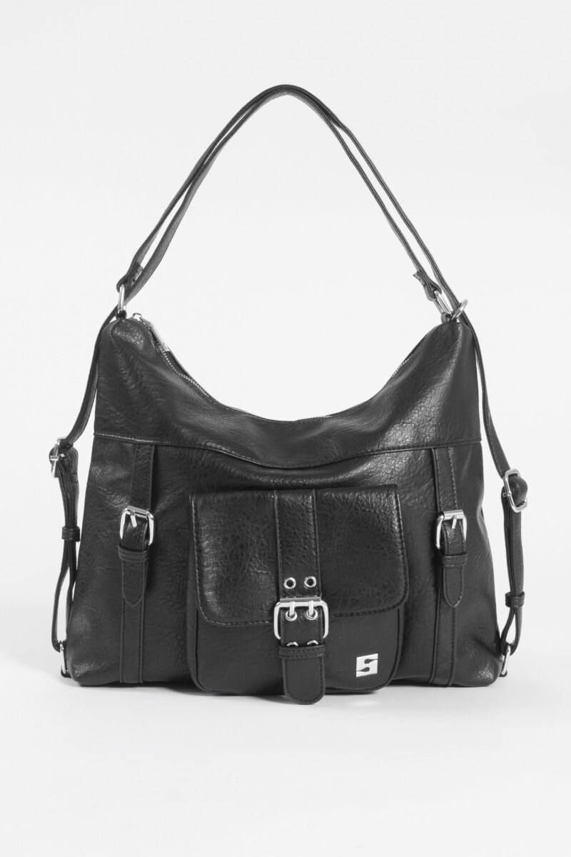 Hobo mochila con hebilla negro