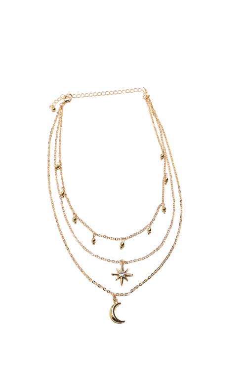 Set Collar Luna Dorado