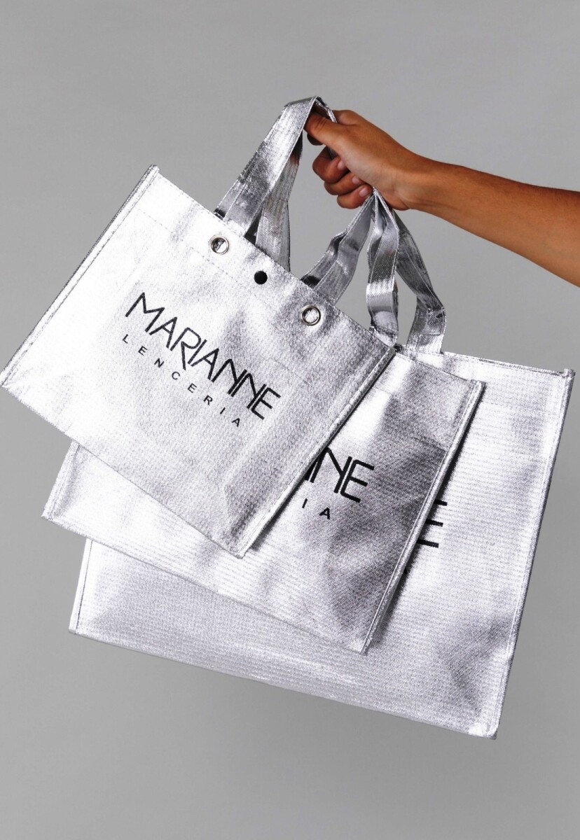 BOLSA PLATEADA GRANDE 