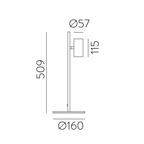 Portátil de mesa blanco GU10 GINA Ø160x509mm BA0022
