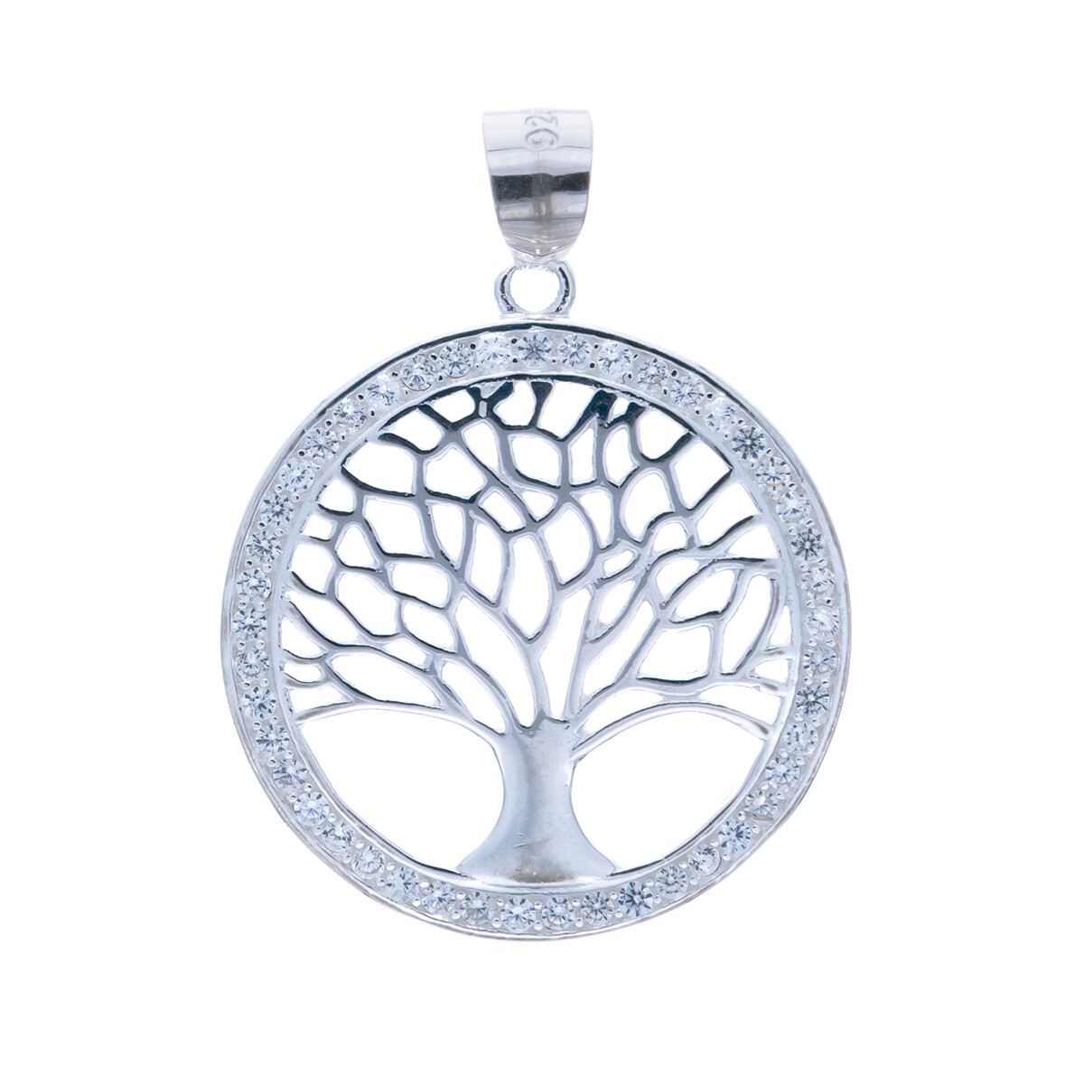 Dije de plata 925 con circonias, ARBOL DE LA VIDA. 