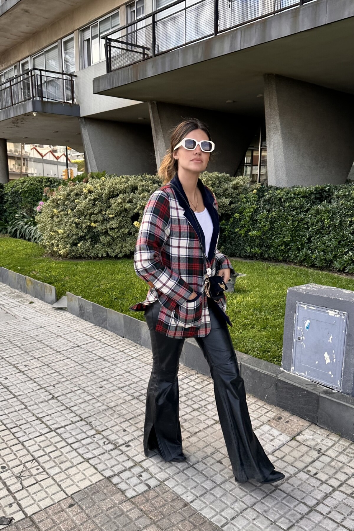 School Blazer Cuadrille Blanco/rojo