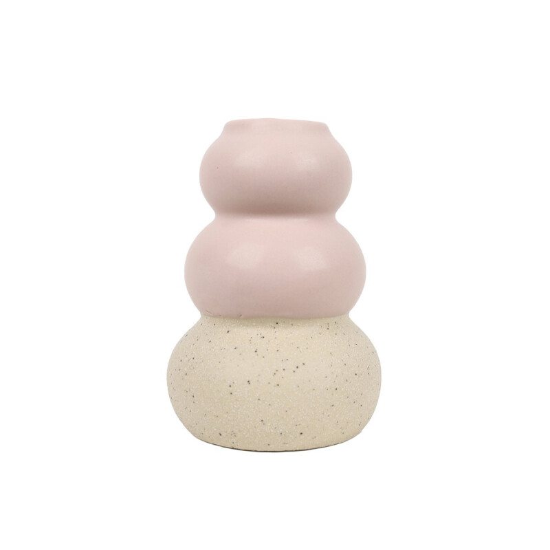 CANDELABRO ANILLOS 6x6x8.5CM CERAMICA ROSA CANDELABRO ANILLOS 6x6x8.5CM CERAMICA ROSA