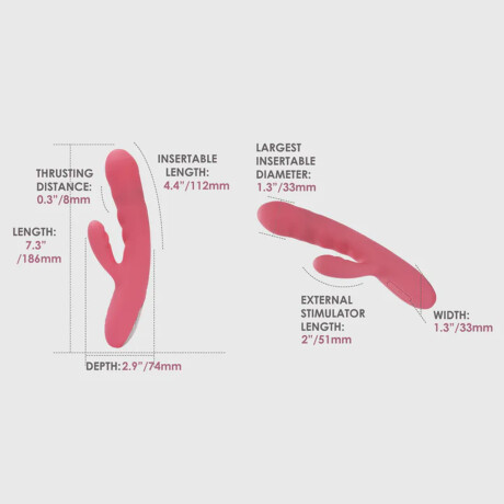 Vibrador Potente Rabbit con Efecto de Empuje Avery Vibrador Potente Rabbit con Efecto de Empuje Avery
