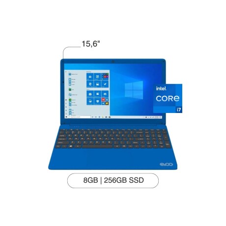 Notebook EVOO Ultra Thin 15.6' FHD 256GB SSD / 8GB I7-6660U W10 - Blue Notebook EVOO Ultra Thin 15.6' FHD 256GB SSD / 8GB I7-6660U W10 - Blue