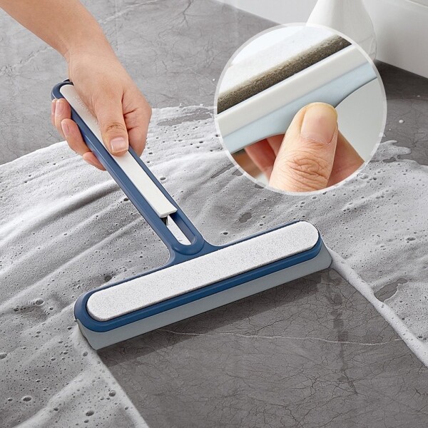 Lampazo Cepillo Esponja 3 En 1 Vidrios Mesada Cocina Variante Color Azul