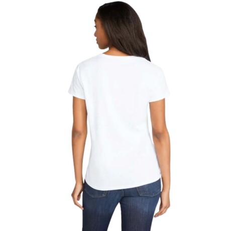 Camiseta Gildan Talles grandes dama Blanco