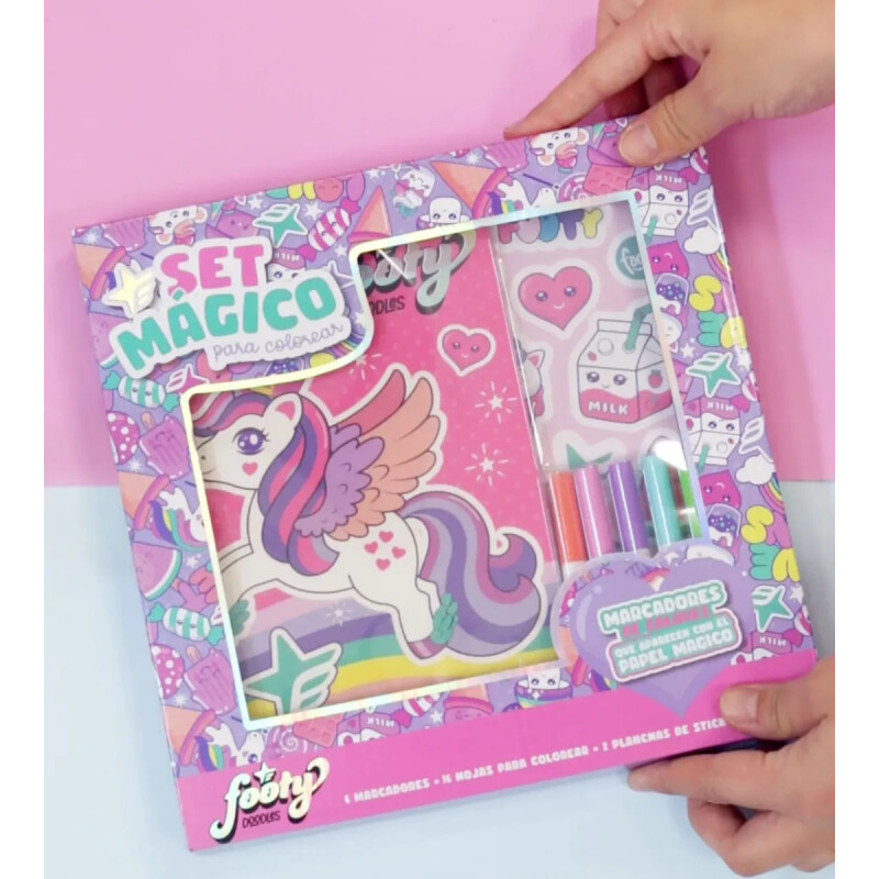 Set mágico para colorear Unicornio Footy Set mágico para colorear Unicornio Footy